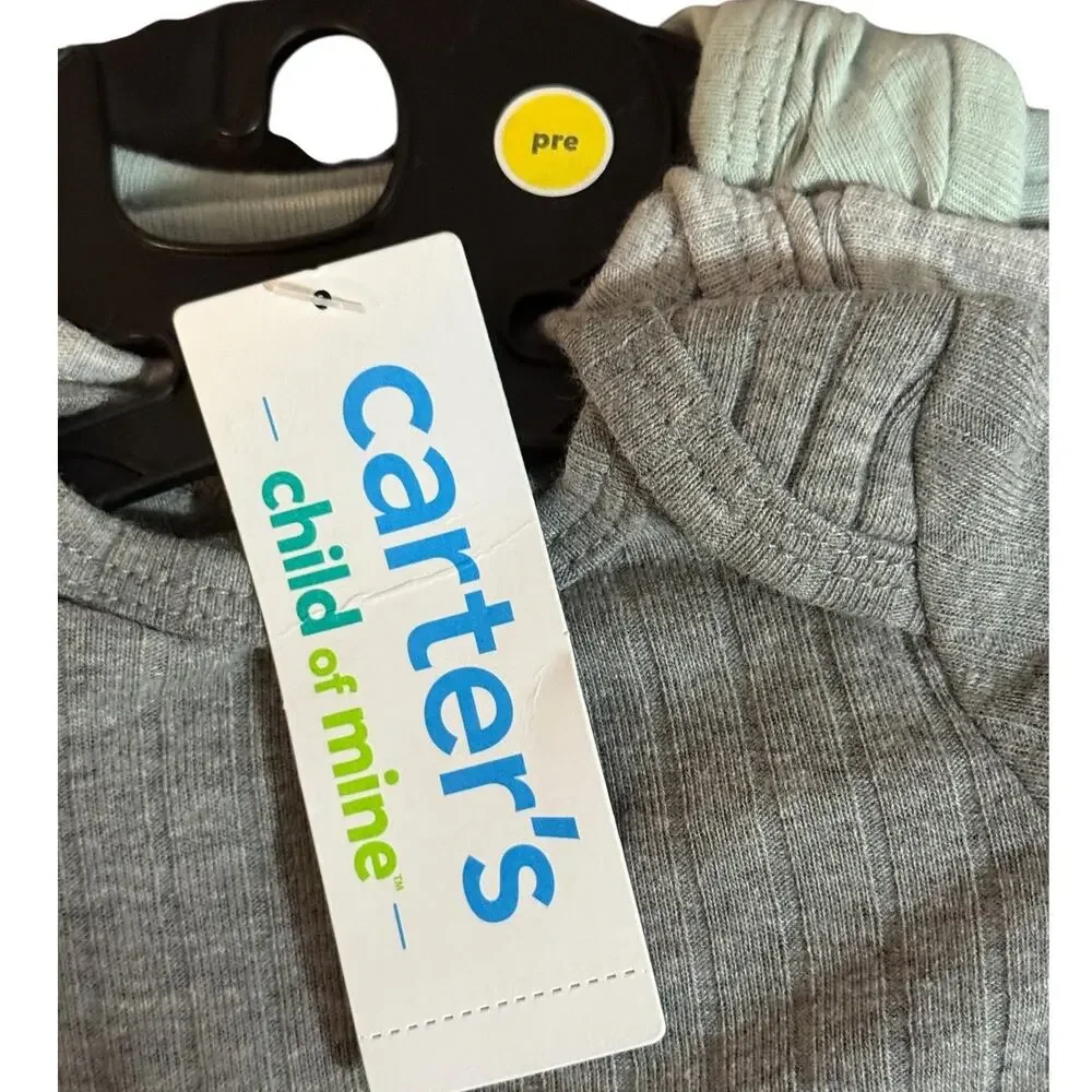 Carter’s Child of Mine Preemie Baby Bundle NWT 5 Pieces Onesies & Pants Oeko-Tex